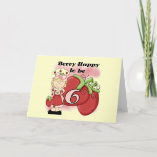 Blond Berry 6th Birthday T-shirts and Gifts Card