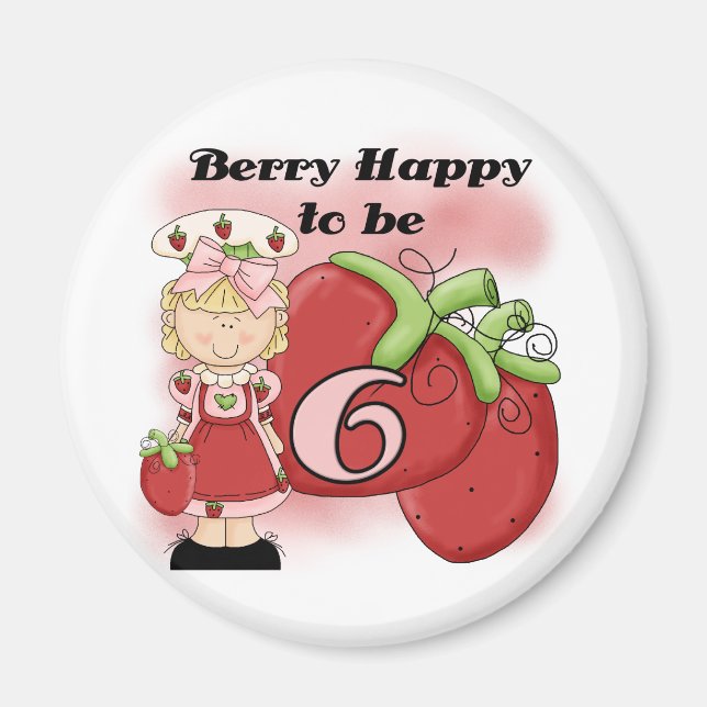 Blond Berry 6th Birthday T-shirts and Gifts Magnet (Front)