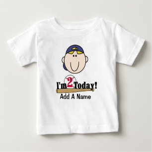 Blond Boy Baseball 2nd Birthday T-shirt
