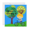 Blond Boy on Bicycle Birthday Invitation