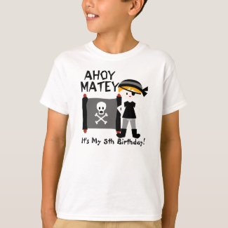 Blond Boy Party Like a Pirate Custom Tshirt