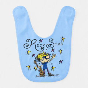 Blond Boy Rock Star Bib