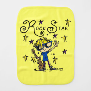Blond Boy Rock Star Burp Cloth