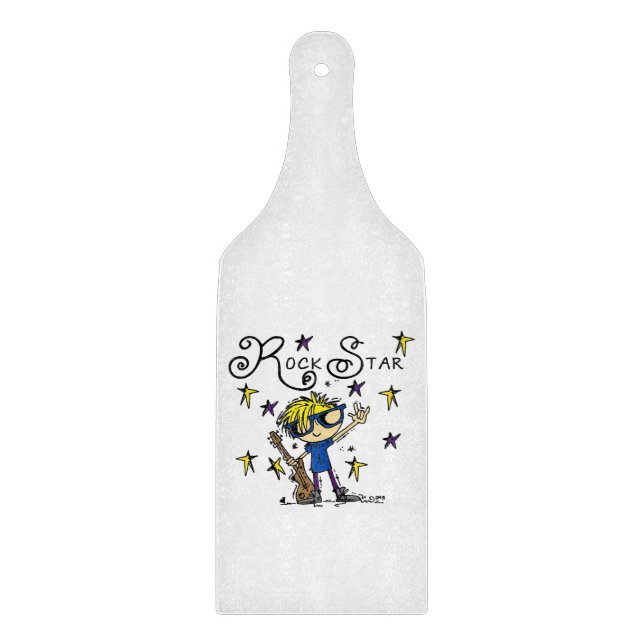 Blond Boy Rock Star Cutting Board (Front)