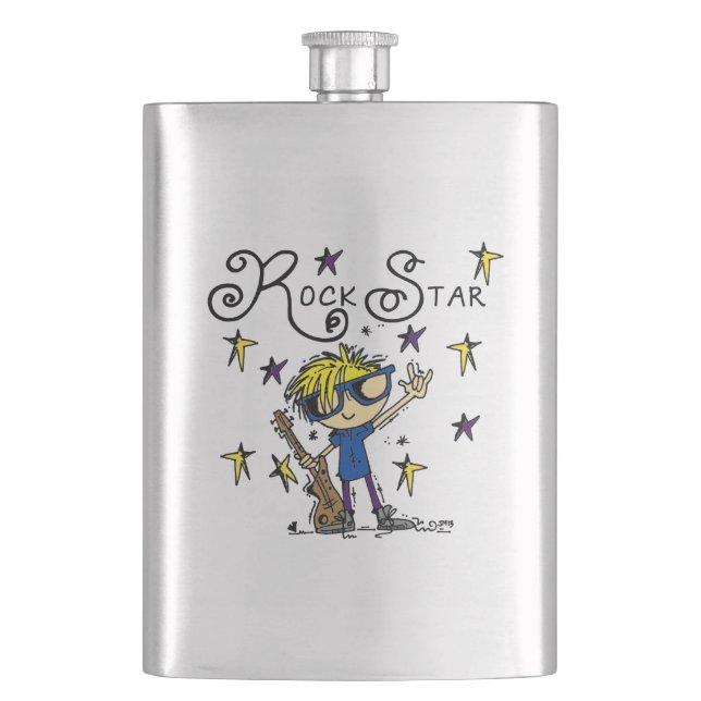 Blond Boy Rock Star Flask (Front)