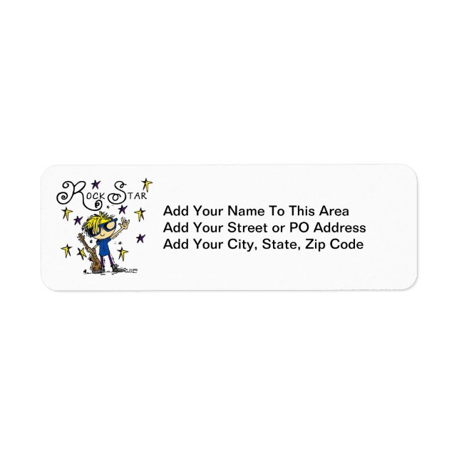 Blond Boy Rock Star Label (Front)
