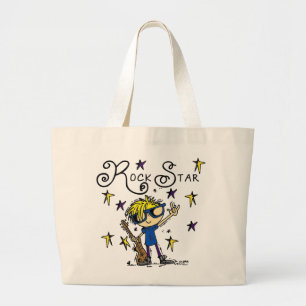 Blond Boy Rock Star Large Tote Bag