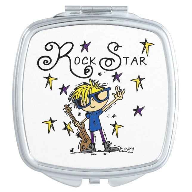 Blond Boy Rock Star Makeup Mirror (Front)