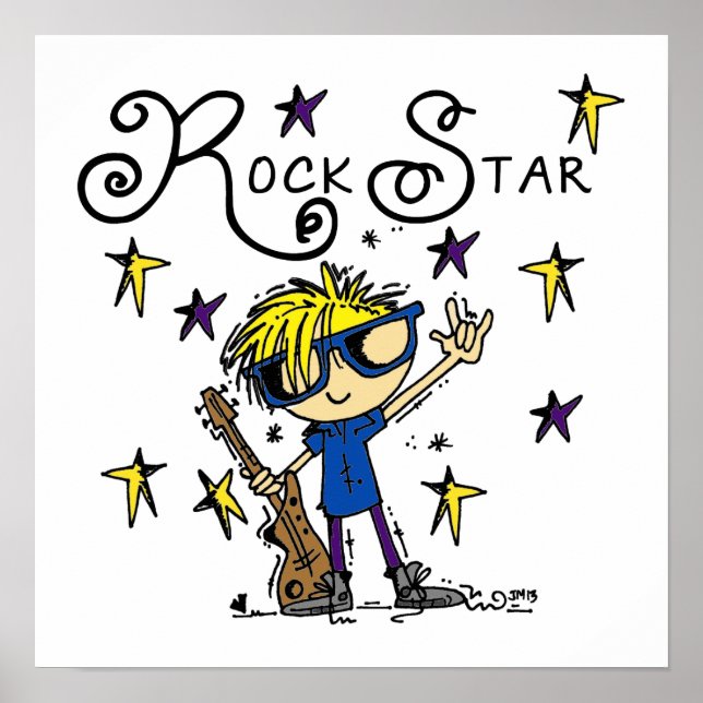 Blond Boy Rock Star Poster (Front)