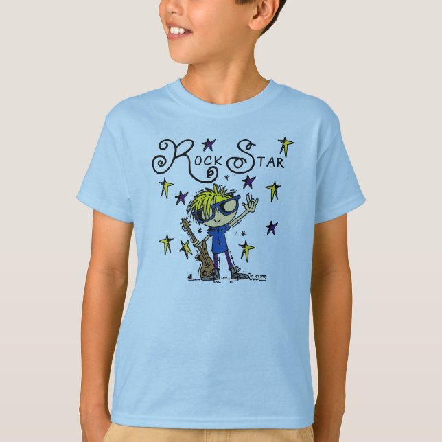 Blond Boy Rock Star T-Shirt (Front)