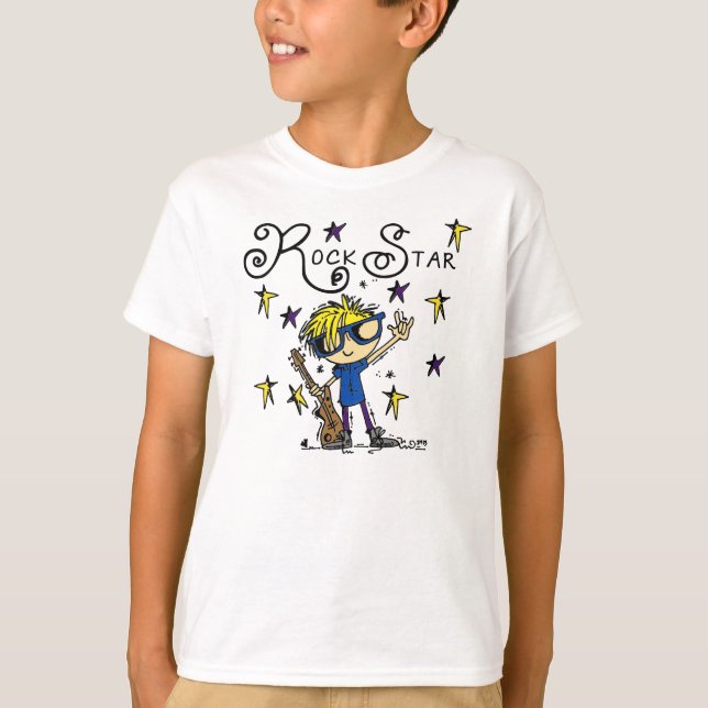 Blond Boy Rock Star T-Shirt (Front)