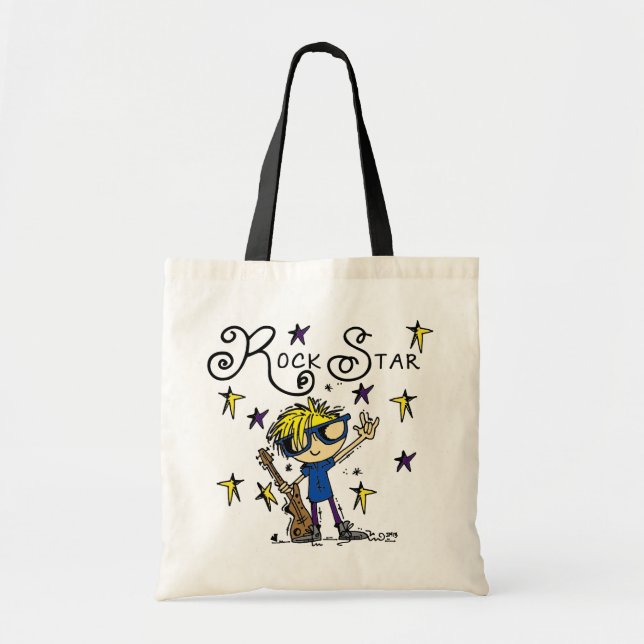 Blond Boy Rock Star Tote Bag (Front)