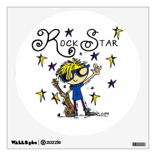 Blond Boy Rock Star Wall Decal