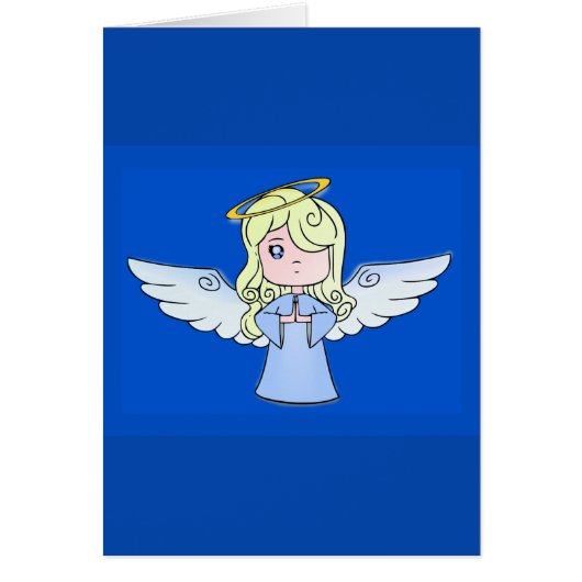 Blond Cartoon Angel Cards (Front)