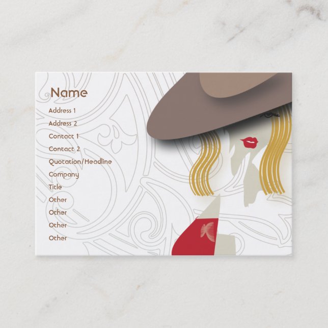 Blond - Chubby Business Card (Front)