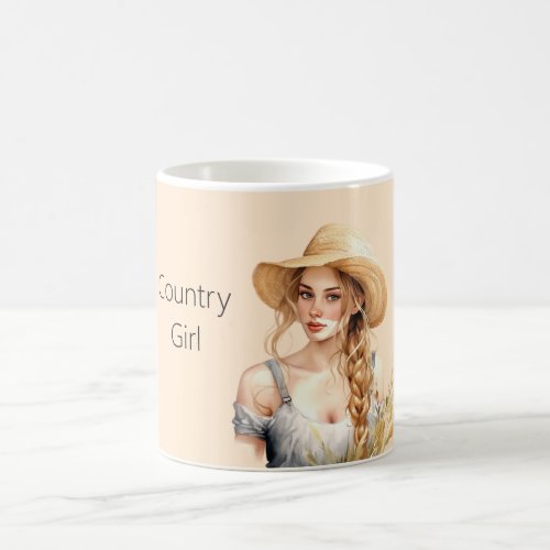 Blond Country Girl Coffee Mug