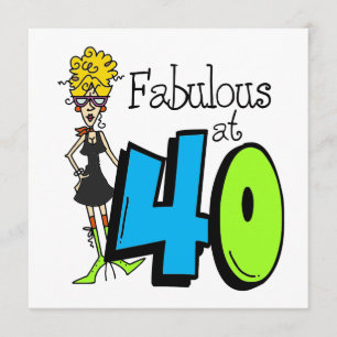 Blond Fabulous at 40 Birthday Card