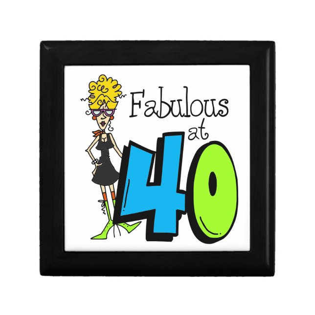 Blond Fabulous at 40 Birthday Gift Box (Front)