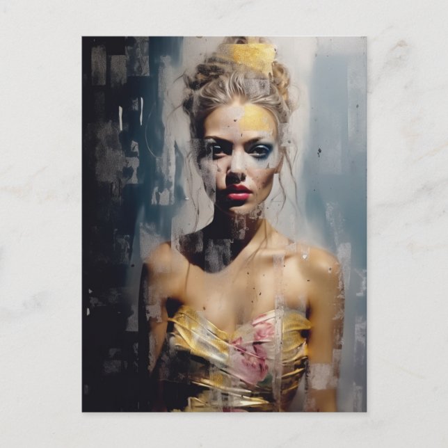 Blond Fashion Model Photography Postcard (Front)