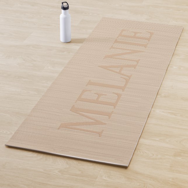 Blond faux wood texture yoga mat (In Situ)