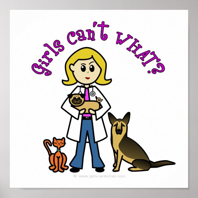 Blond Female Veterinarian Poster (Front)