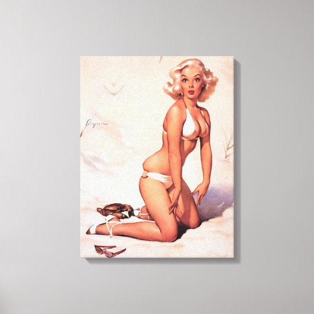 Blond girl canvas print (Front)