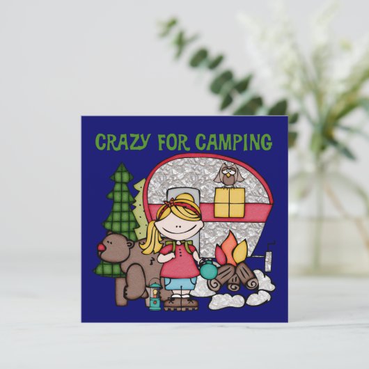 Blond Girl Crazy For Camping (Standing Front)