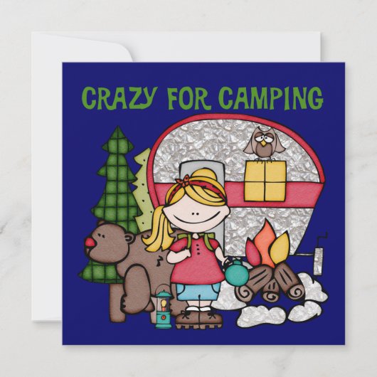 Blond Girl Crazy For Camping (Front)