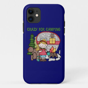 Blond Girl Crazy For Camping iPhone 11 Case