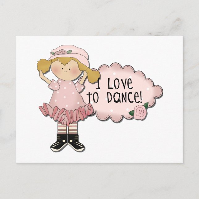 Blond  Girl Dancer Tshirts and Gifts Postcard (Front)
