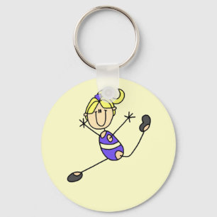 Blond Girl Gymnast Keychain