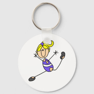Blond Girl Gymnast Keychain
