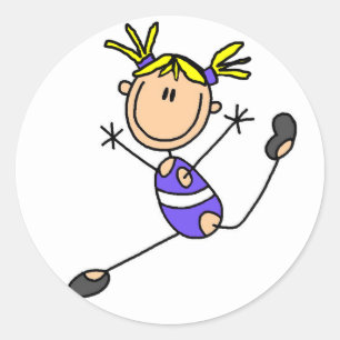 Blond Girl Gymnast Tshirts and Gifts Classic Round Sticker