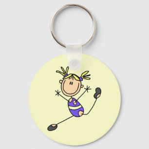 Blond Girl Gymnast Tshirts and Gifts Keychain