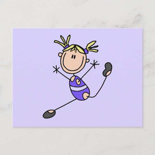 Blond Girl Gymnast Tshirts and Gifts Postcard (Front)