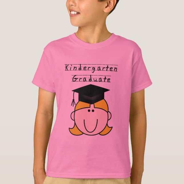 Blond Girl Kindergarten Graduate T-Shirt (Front)
