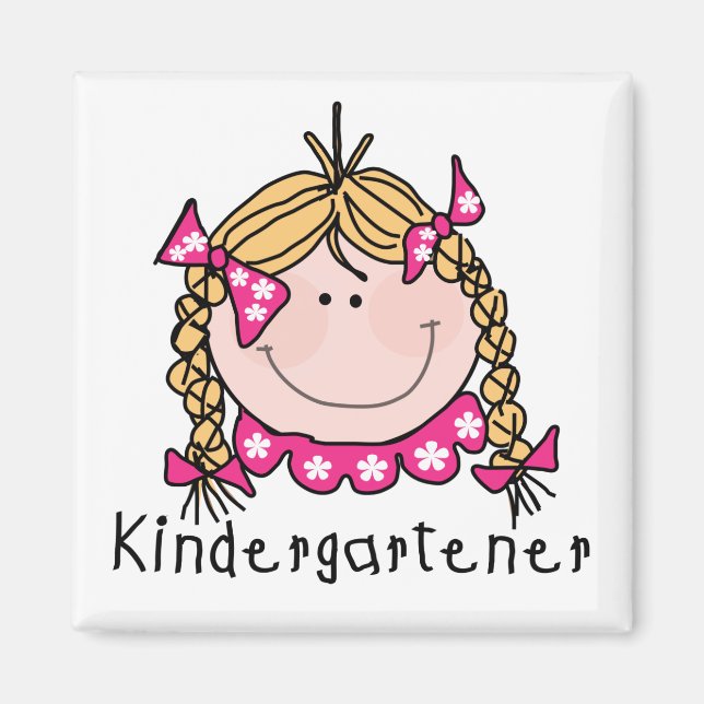 Blond Girl Kindergartener Tshirts and Gifts Magnet (Front)