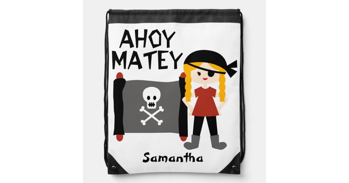 Cute personalized Art Supply Drawstring Bag