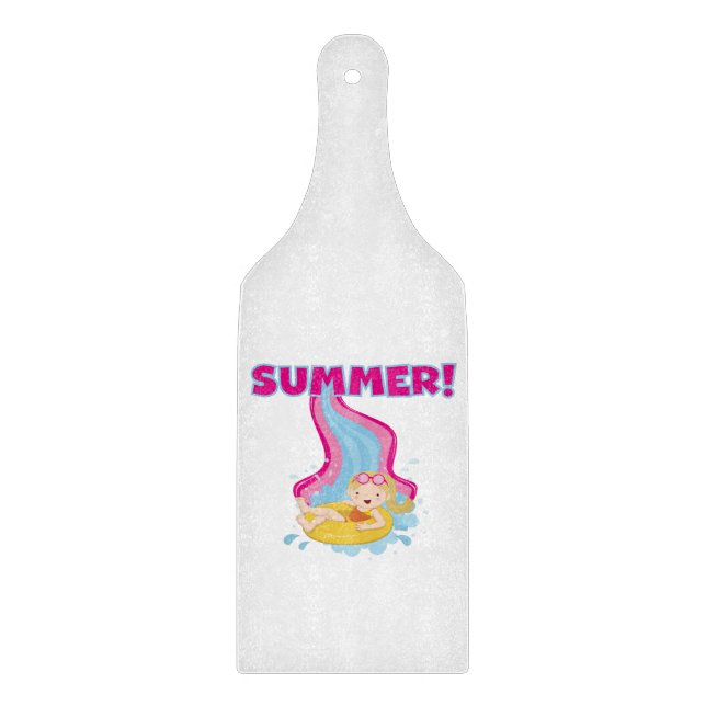 Blond Girl Summer Cutting Board (Front)