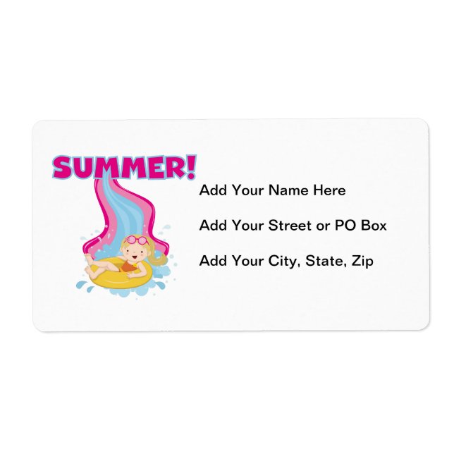 Blond Girl Summer Label (Front)