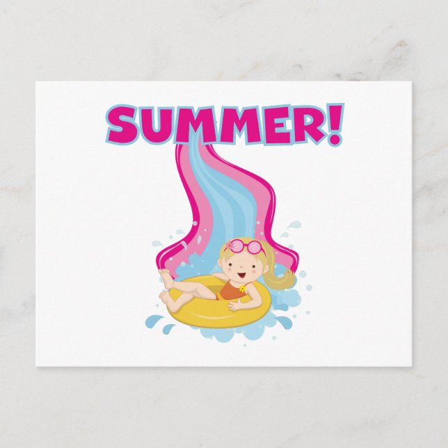Blond Girl Summer Postcard (Front)
