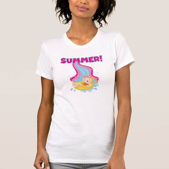 Blond Girl Summer T-Shirt (Front)