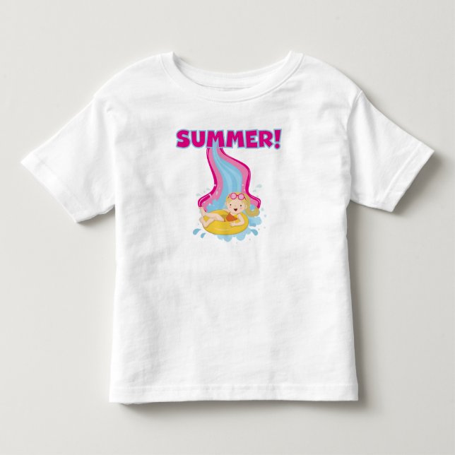 Blond Girl Summer Toddler T-shirt (Front)