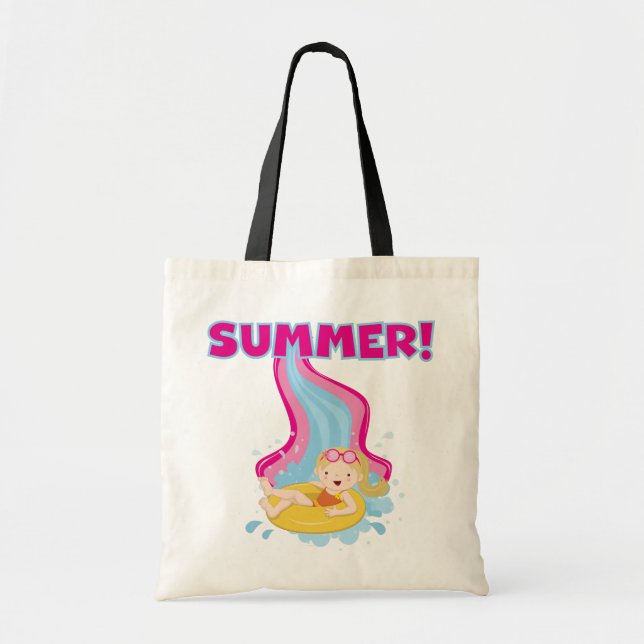 Blond Girl Summer Tote Bag (Front)