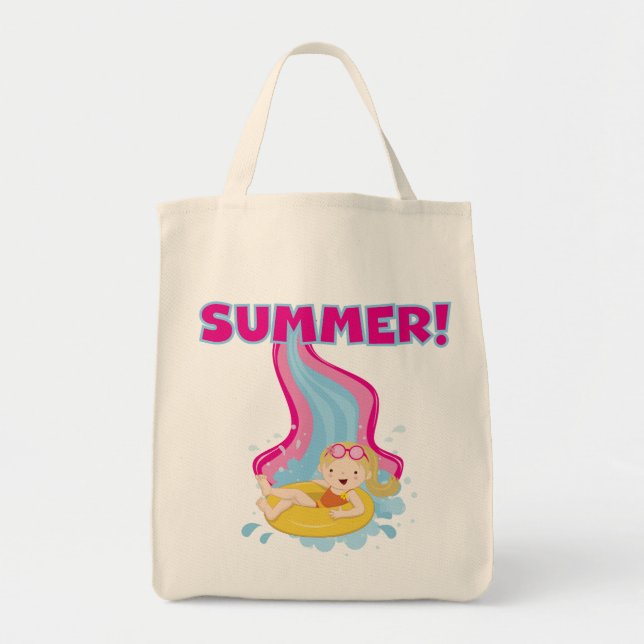 Blond Girl Summer Tote Bag (Front)