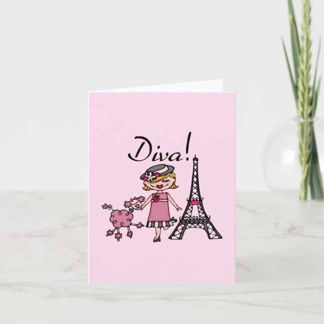 Blond Hair Diva Card (Front)