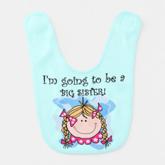 Blond Hair Going to be a Big Sister Bib