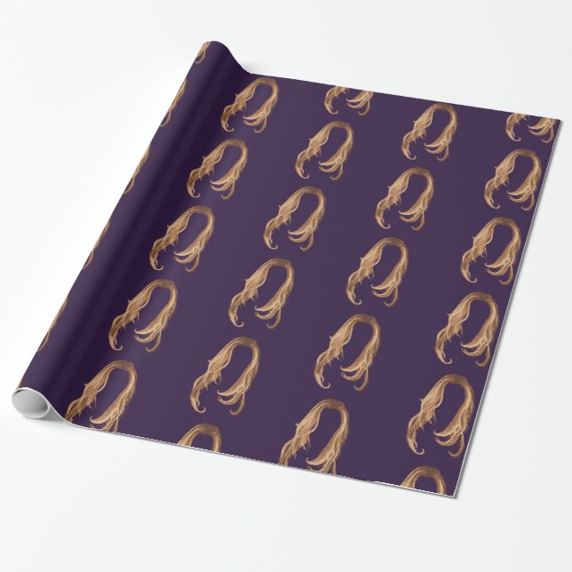 Blond Hair Wrapping Paper (Unrolled)