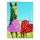 Blond horse and Pink and Red Hearts (Front)
