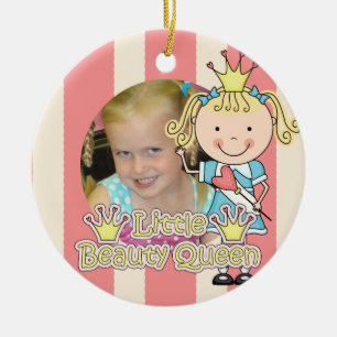 Blond Little Beauty Queen Keepsake Ornament